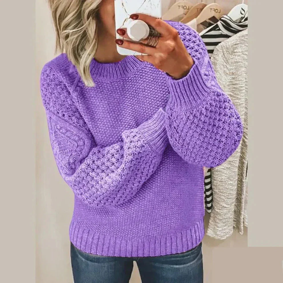 Dam modetröja med strukturerad design och vida ärmar Mirla-Eva Jonsson