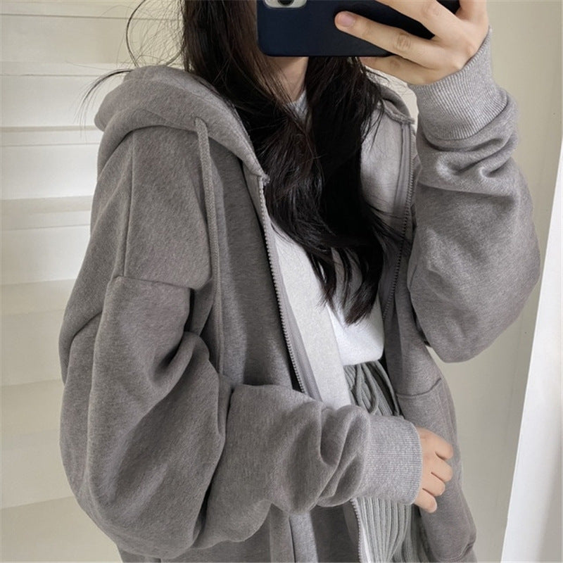 Dam oversized hoodiejacka i mjuk fleece med kängurufickor Mirla-Eva Jonsson