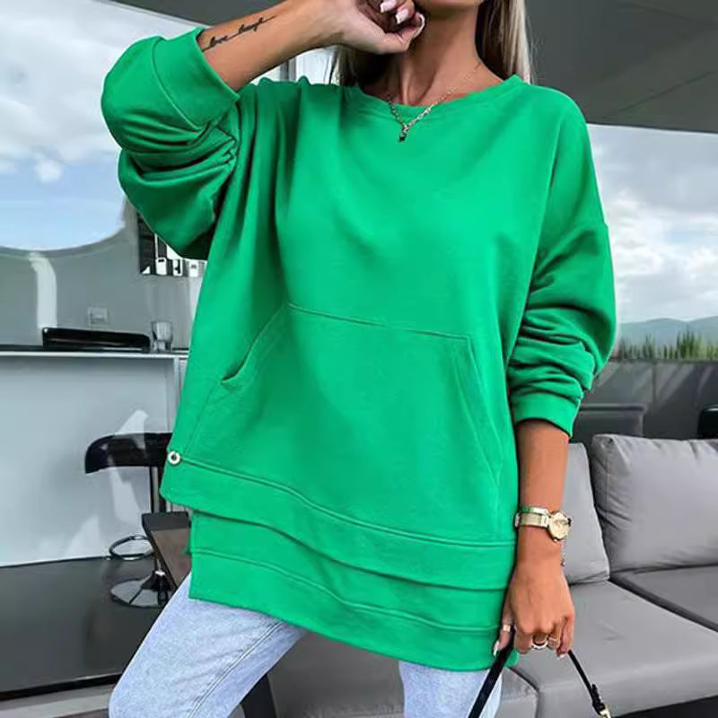 Dam översized sweatshirt med praktisk kängurutasche Mirla-Eva Jonsson