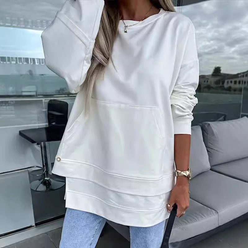 Dam översized sweatshirt med praktisk kängurutasche Mirla-Eva Jonsson