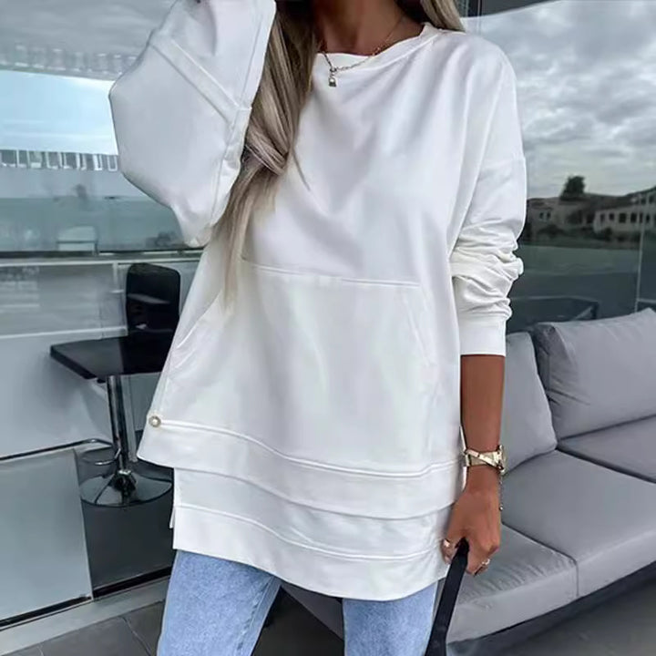 Dam översized sweatshirt med praktisk kängurutasche Mirla-Eva Jonsson