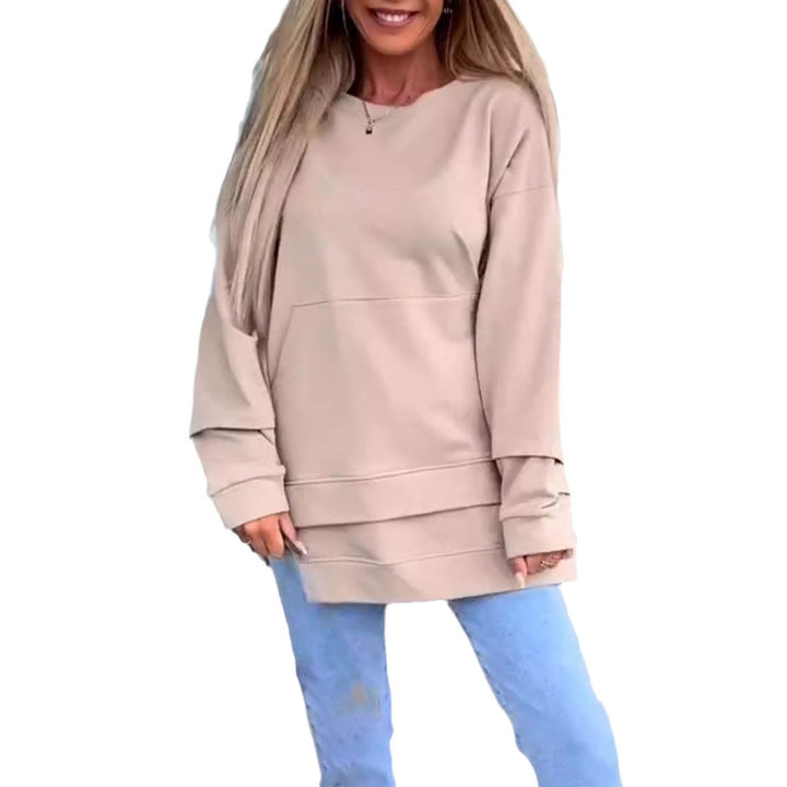 Dam översized sweatshirt med praktisk kängurutasche Mirla-Eva Jonsson