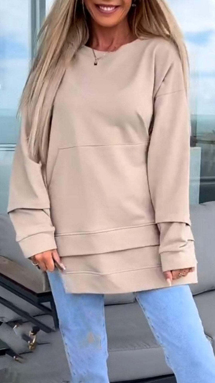 Dam översized sweatshirt med praktisk kängurutasche Mirla-Eva Jonsson
