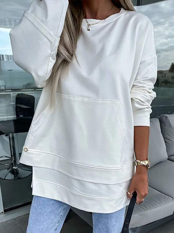 Dam översized sweatshirt med praktisk kängurutasche Mirla-Eva Jonsson