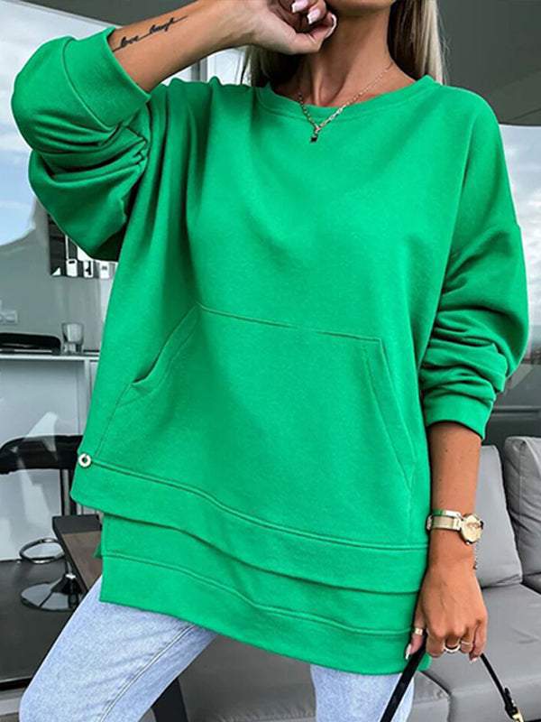 Dam översized sweatshirt med praktisk kängurutasche Mirla-Eva Jonsson