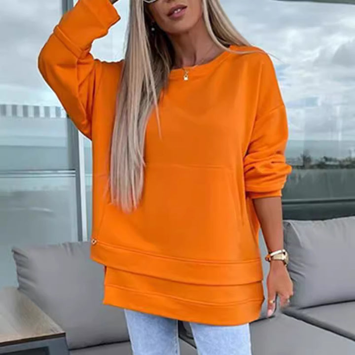 Dam översized sweatshirt med praktisk kängurutasche Mirla-Eva Jonsson