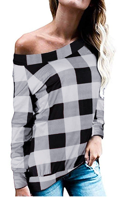 Dam oversized tröja med djurmönster och öppen axel Mirla-Eva Jonsson
