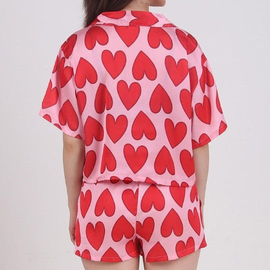 Dam pyjamaset med lekfullt hjärtdesign Eva Jonsson-Eva Jonsson