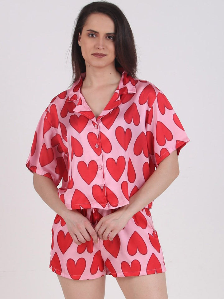 Dam pyjamaset med lekfullt hjärtdesign Eva Jonsson-Eva Jonsson