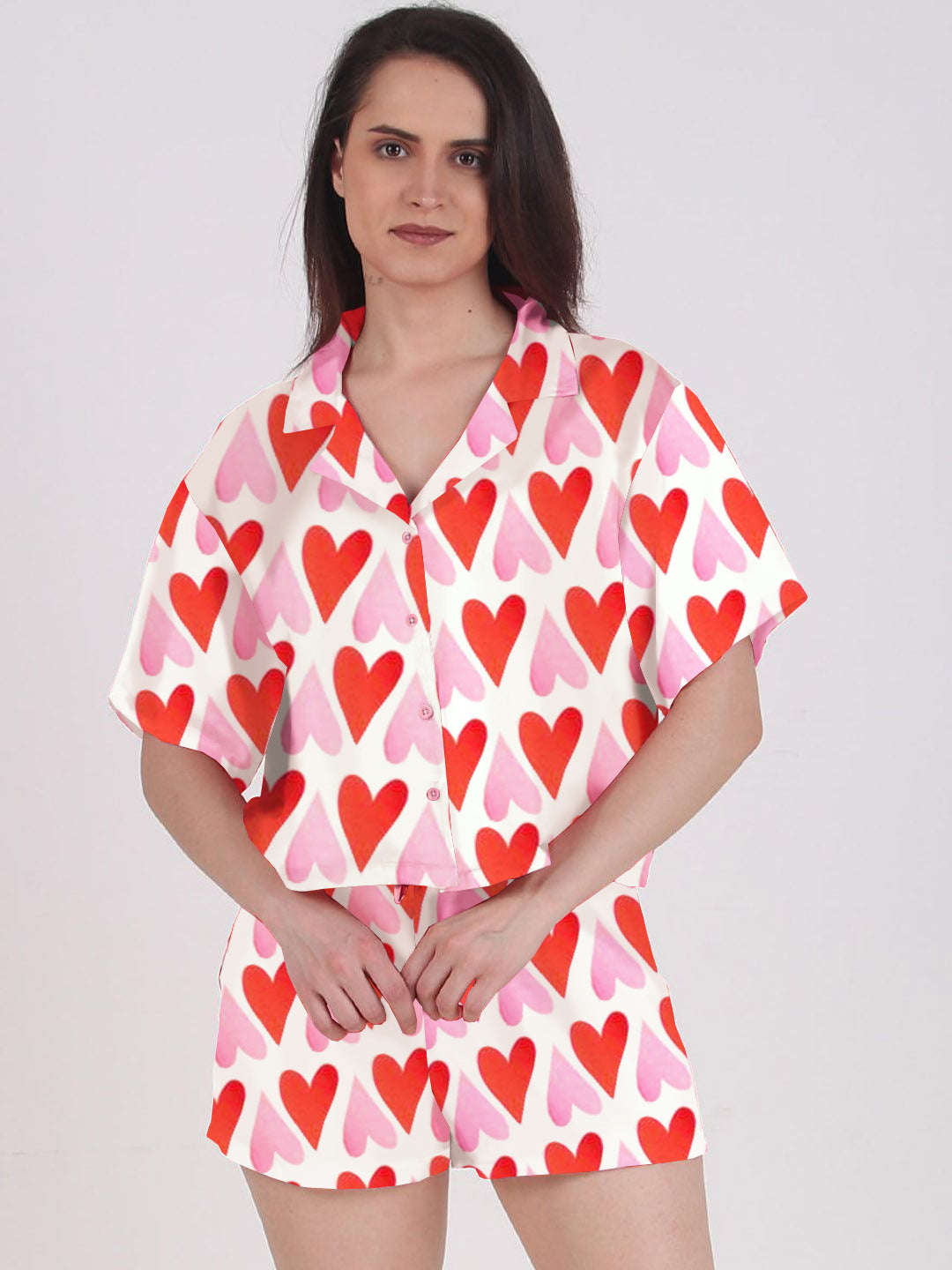 Dam pyjamaset med lekfullt hjärtdesign Eva Jonsson-Eva Jonsson