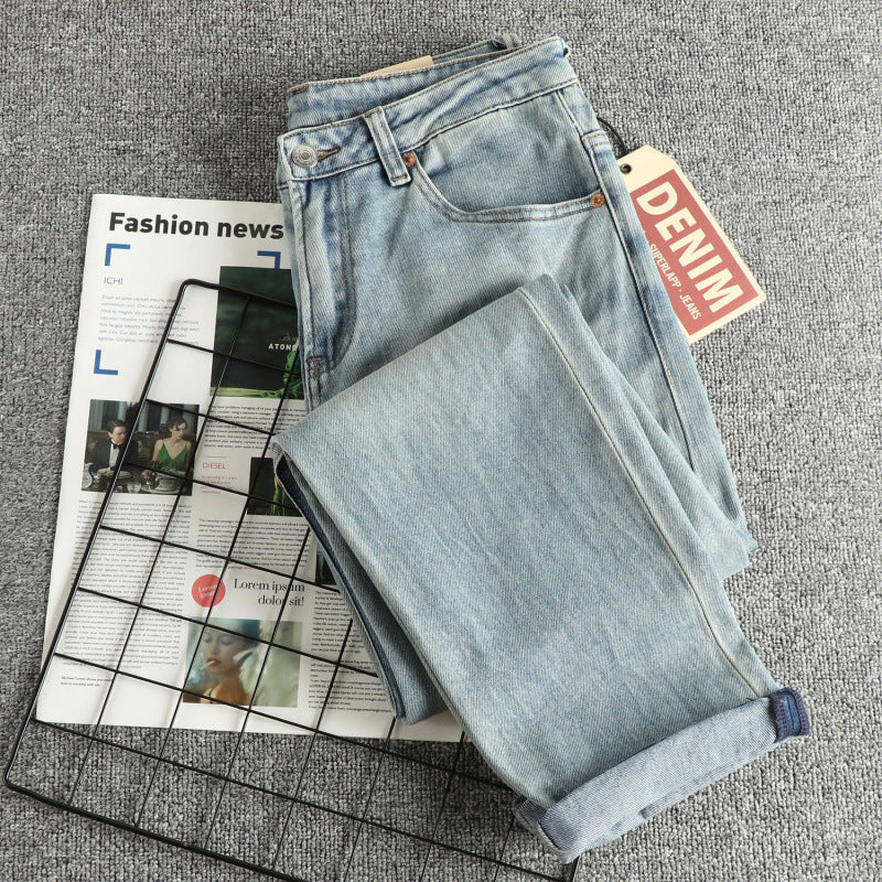 Dam slim-fit jeans i äkta vintage-look med hög midja Mirla-Eva Jonsson