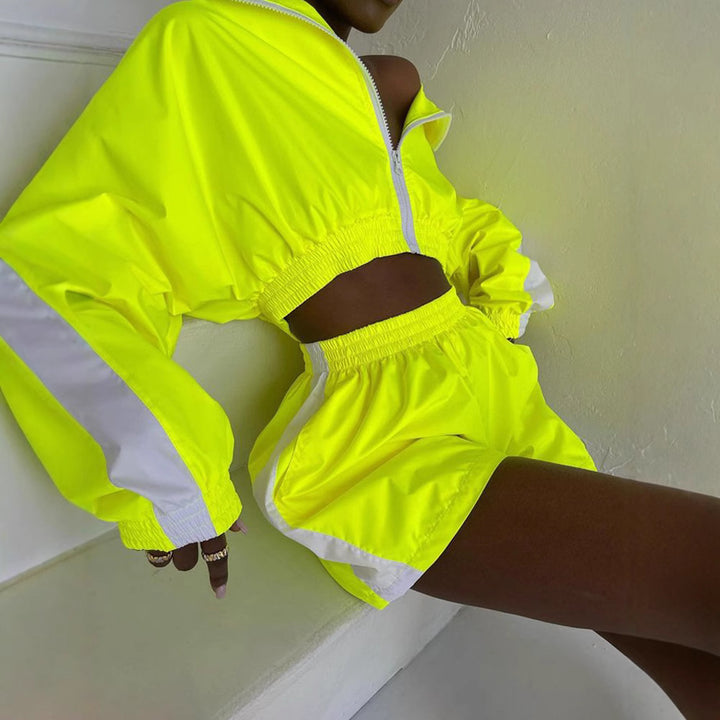 Dam sportig Crop-Overall med hög krage Mirla-Eva Jonsson