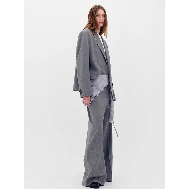 Dam stilren oversized blazer med subtilt rutig mönster Mirla-Eva Jonsson