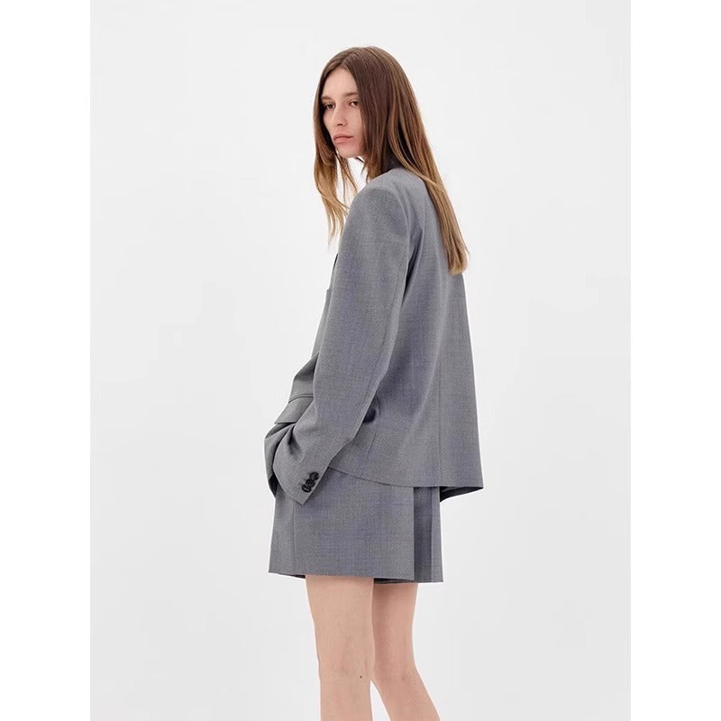 Dam stilren oversized blazer med subtilt rutig mönster Mirla-Eva Jonsson