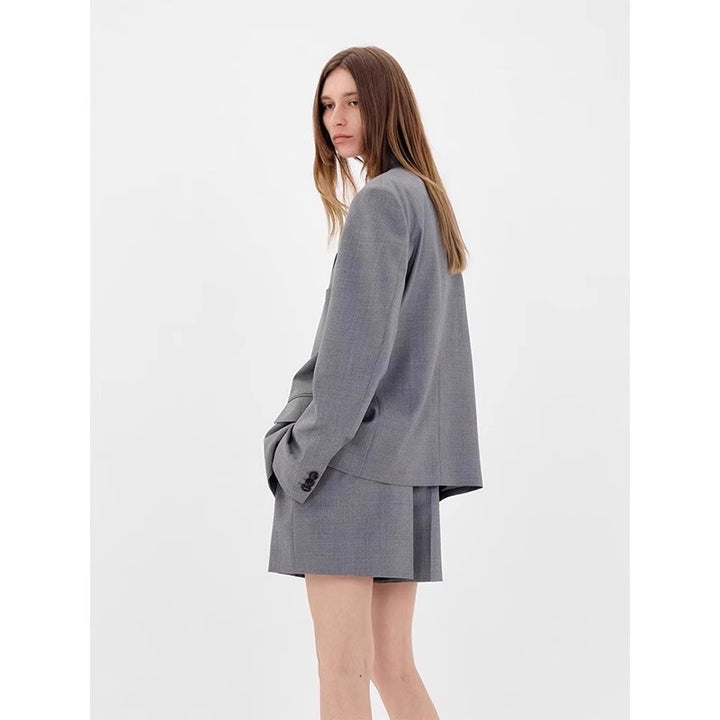 Dam stilren oversized blazer med subtilt rutig mönster Mirla-Eva Jonsson