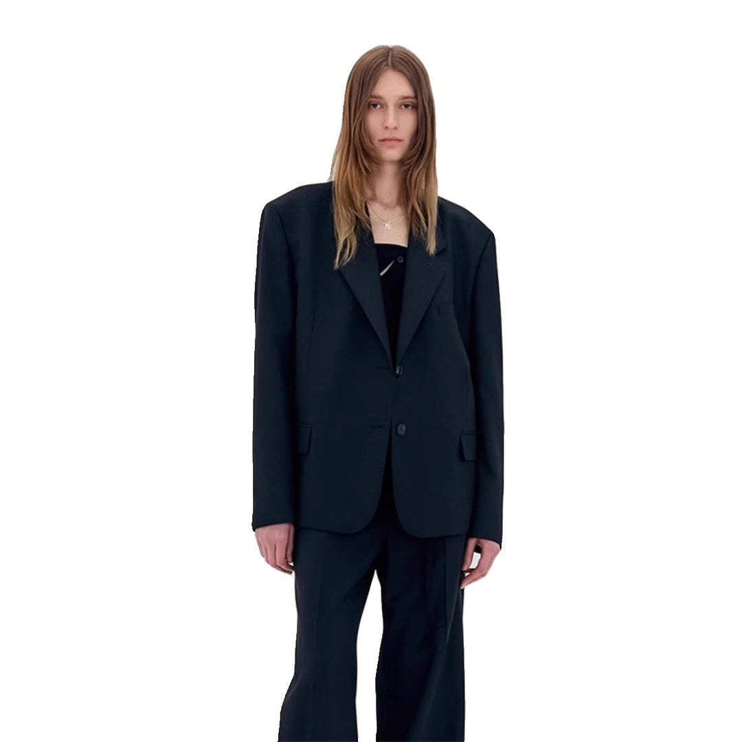 Dam stilren oversized blazer med subtilt rutig mönster Mirla-Eva Jonsson