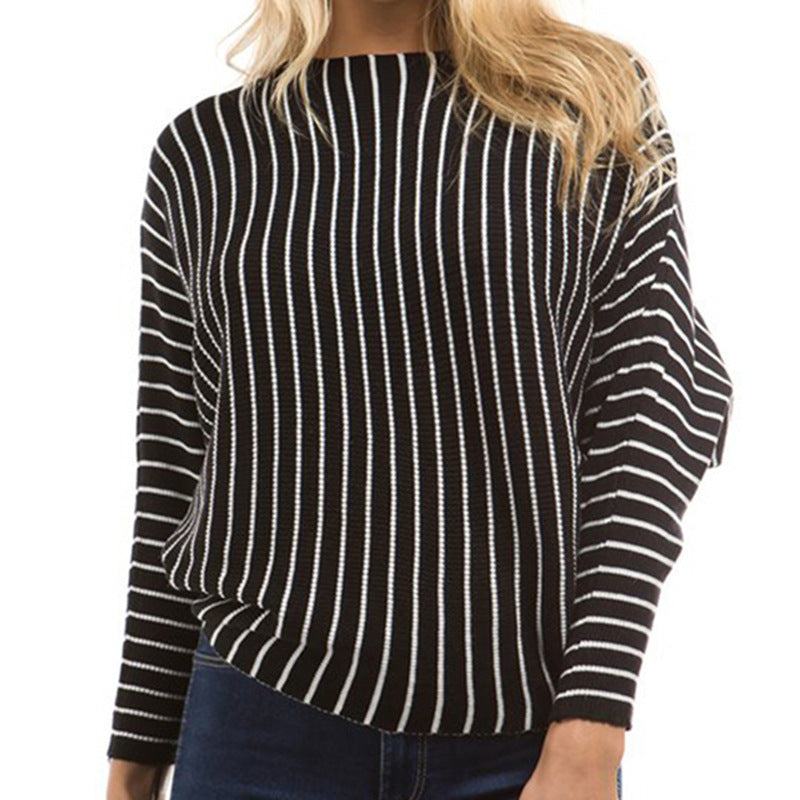 Dam striped sweater with loose fit and innovative design Mirla-Eva Jonsson