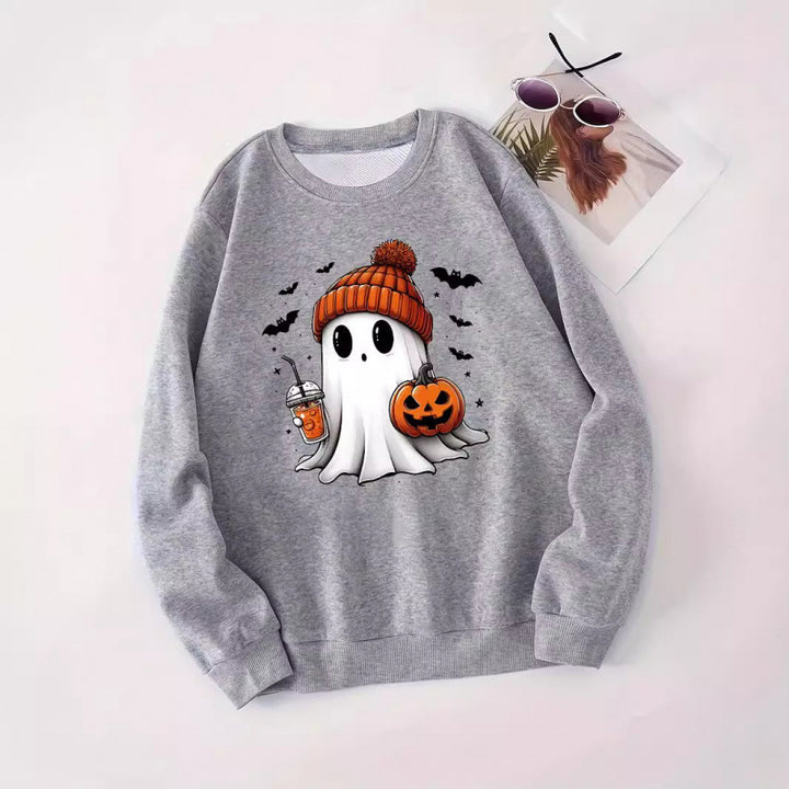 Dam sweatshirt med Halloween-motiv Mirla-Eva Jonsson