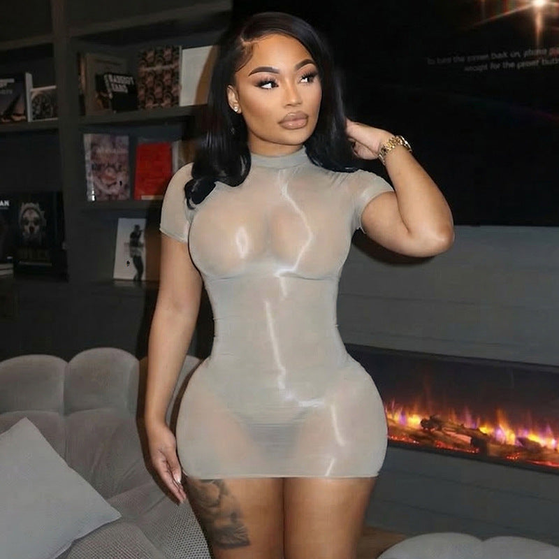 Dam transparent Bodycon Mini-klänning Mirla-Eva Jonsson