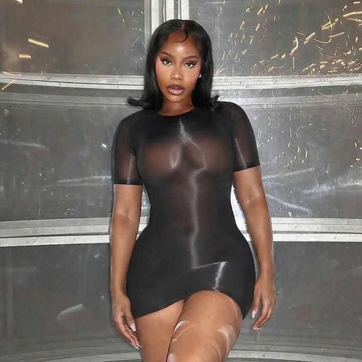 Dam transparent Bodycon Mini-klänning Mirla-Eva Jonsson