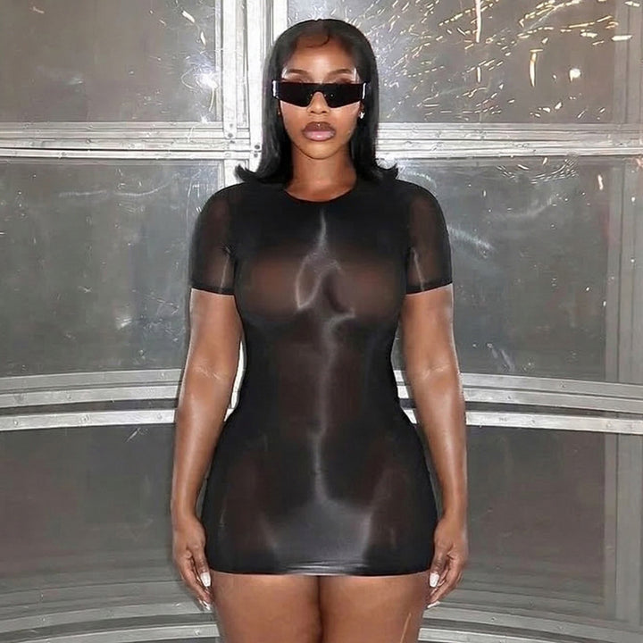 Dam transparent Bodycon Mini-klänning Mirla-Eva Jonsson