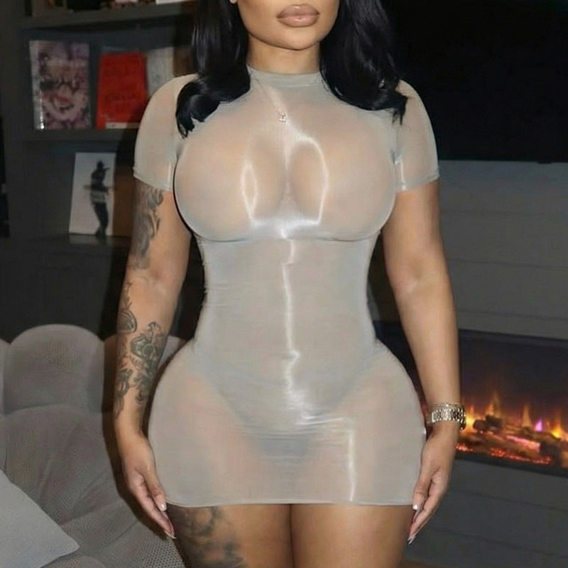 Dam transparent Bodycon Mini-klänning Mirla-Eva Jonsson