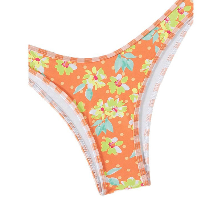 Dam triangel-bikini med blommönster och justerbara axelband Mirla-Eva Jonsson