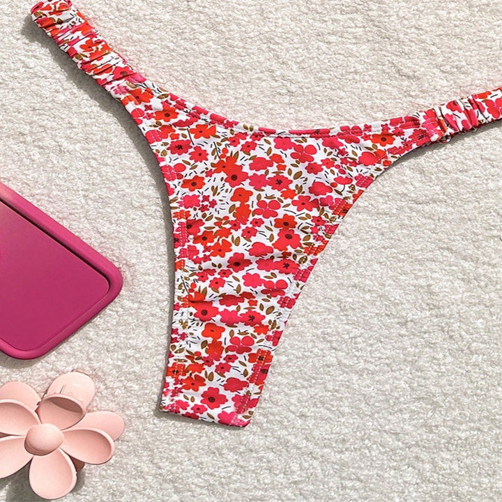 Dam triangulär bikini med blommönster och justerbara band Mirla 1778573308-Eva Jonsson