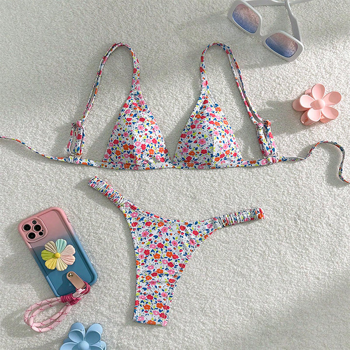 Dam triangulär bikini med blommönster och justerbara band Mirla 1778573308-Eva Jonsson