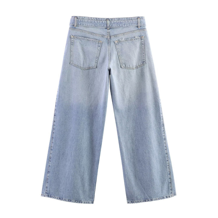 Dam wide jeans in a modern cut with high side openings Mirla-Eva Jonsson