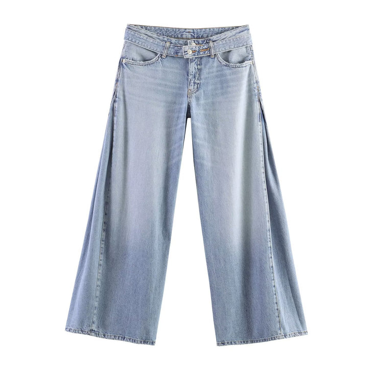Dam wide jeans in a modern cut with high side openings Mirla-Eva Jonsson