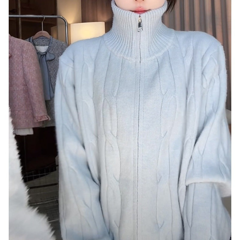 Dam zip cardigan med dragsko Mirla-Eva Jonsson