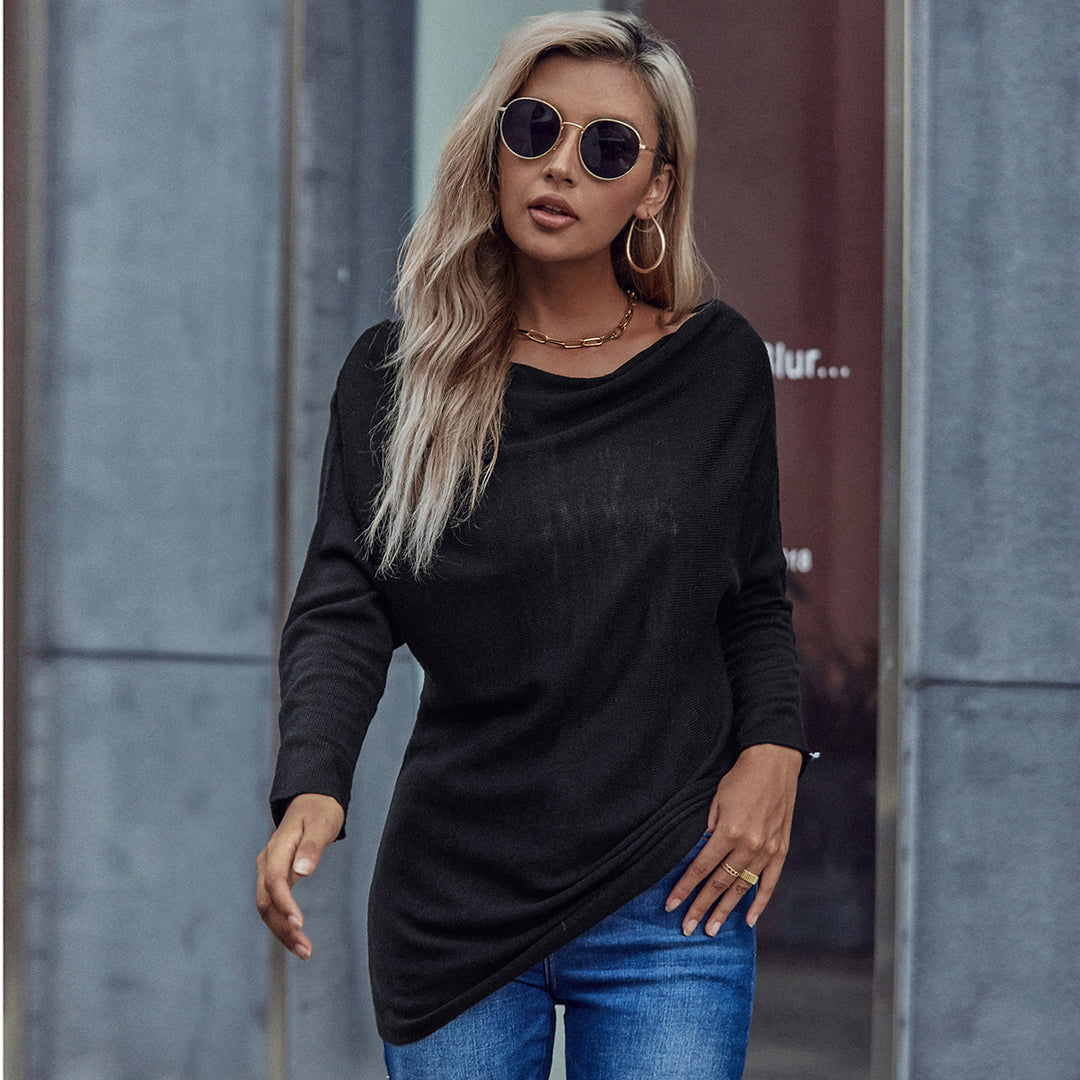 DamTunikan med off-the-shoulder design och elegant samling Mirla-Eva Jonsson