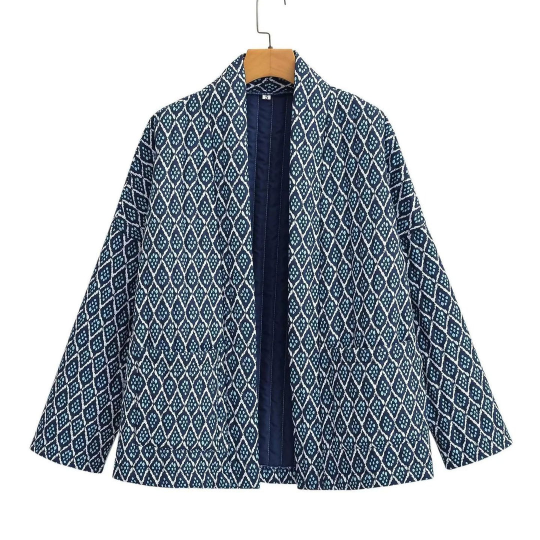 Damar Kimono-jacka med elegant mönster och lös passform Mirla-Eva Jonsson