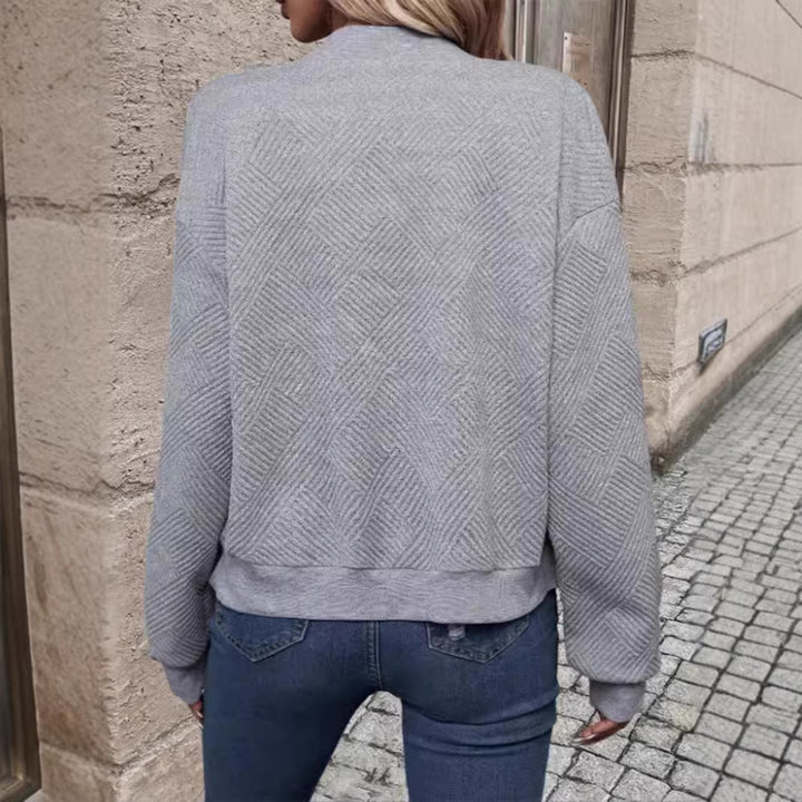 Damarnas avslappnade fleecejacka med strukturerad yta Mirla-Eva Jonsson