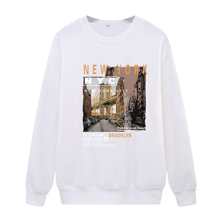 Damarnas bekväma sweatshirt med NYC motiv Mirla-Eva Jonsson