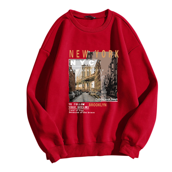 Damarnas bekväma sweatshirt med NYC motiv Mirla-Eva Jonsson