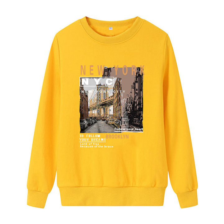Damarnas bekväma sweatshirt med NYC motiv Mirla-Eva Jonsson