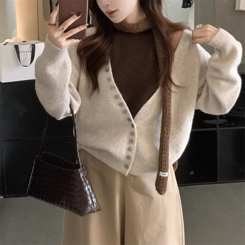 Damarnas lösa stickade cardigan Mirla-Eva Jonsson