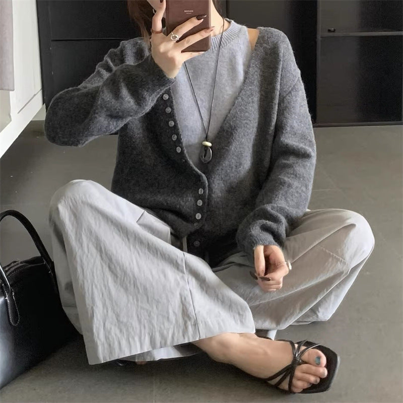 Damarnas lösa stickade cardigan Mirla-Eva Jonsson