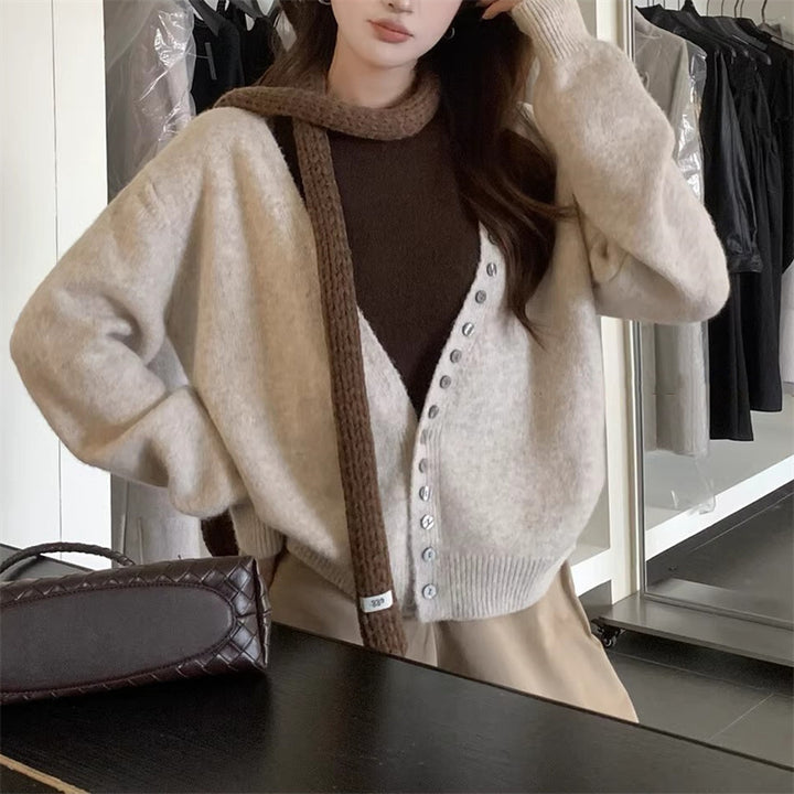 Damarnas lösa stickade cardigan Mirla-Eva Jonsson