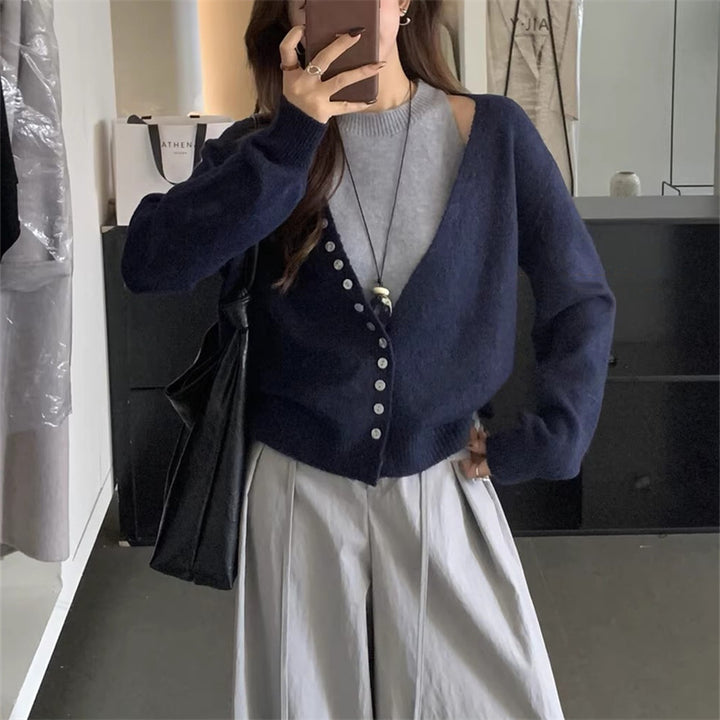 Damarnas lösa stickade cardigan Mirla-Eva Jonsson