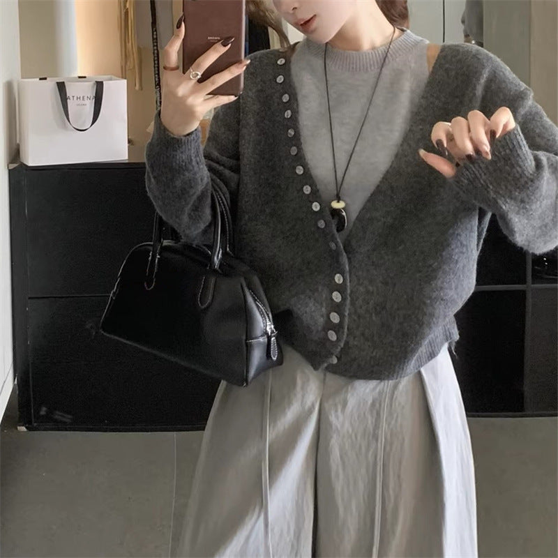 Damarnas lösa stickade cardigan Mirla-Eva Jonsson
