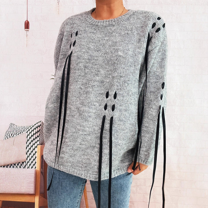 Damarnas stiliga tröja med unik snörningsdesign Mirla-Eva Jonsson