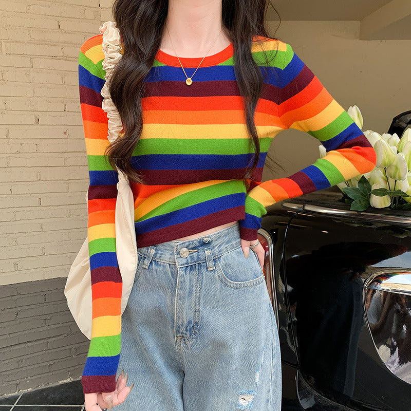 Damars kortärmad randig crop top Mirla-Eva Jonsson