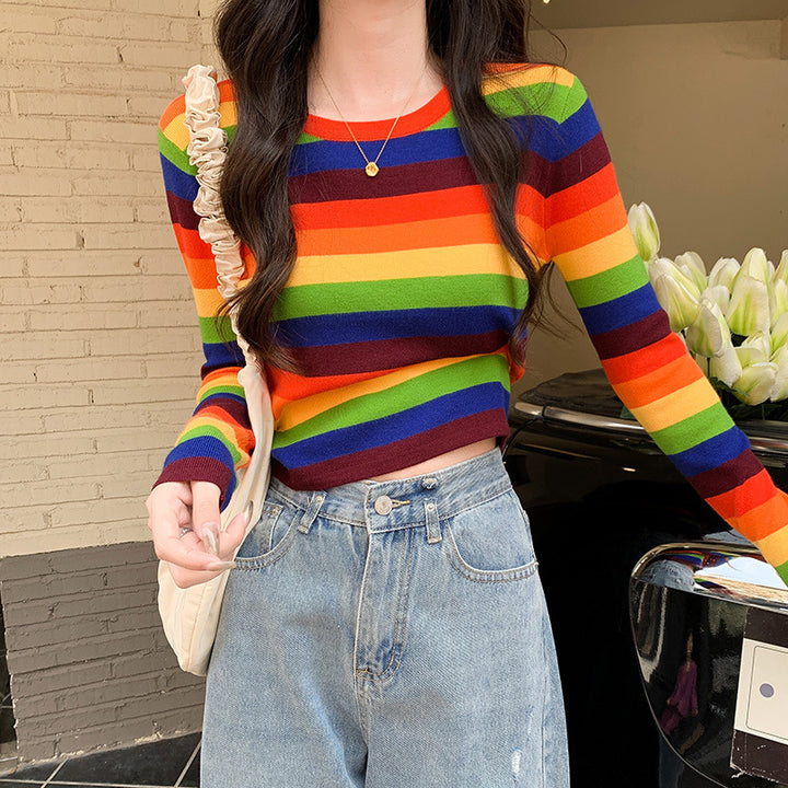 Damars kortärmad randig crop top Mirla-Eva Jonsson
