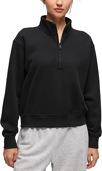 Damars sportiga fleece-pullover med ståkrage Mirla-Eva Jonsson
