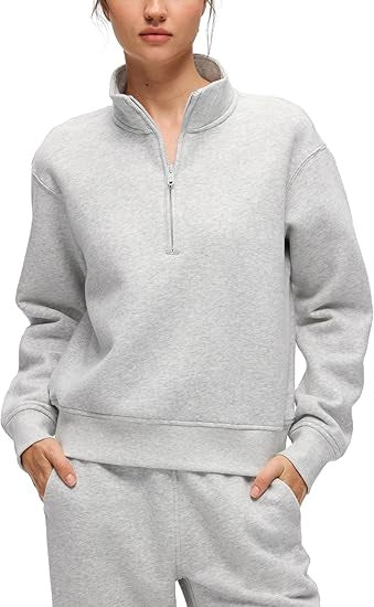 Damars sportiga fleece-pullover med ståkrage Mirla-Eva Jonsson
