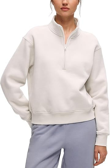 Damars sportiga fleece-pullover med ståkrage Mirla-Eva Jonsson