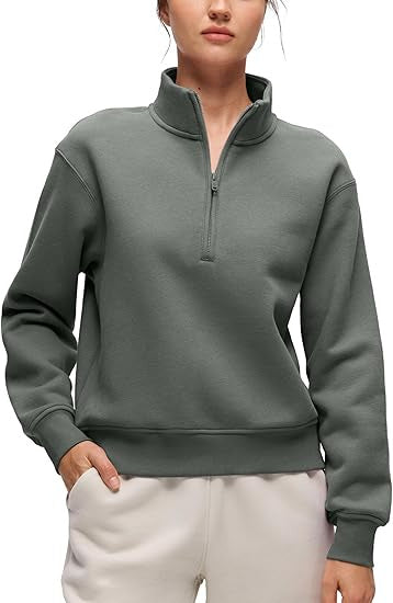 Damars sportiga fleece-pullover med ståkrage Mirla-Eva Jonsson